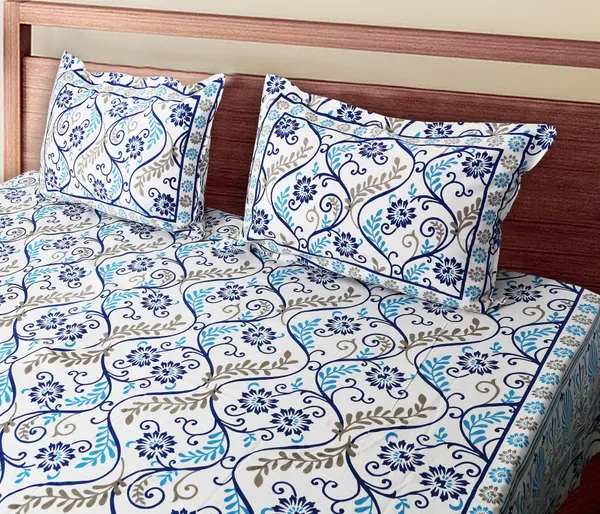Blue_Cotton_Rajwada_Latika_Double_Bedsheet_With_Pillow_Cover_120X120_Cm
